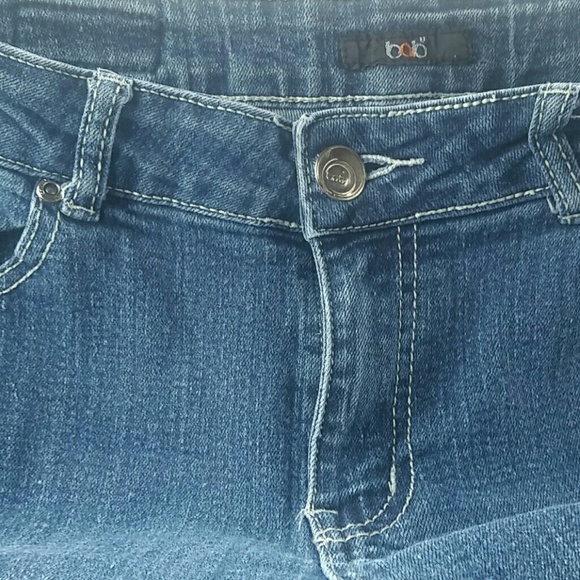 BQB Jeans Flap Pockets Studs Distressed Skinny EUC - Picture 4 of 8